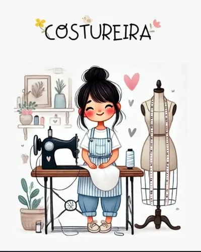 Costureira trabalho em casa 