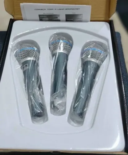 Kit 3 microfones Waldman BT 5800