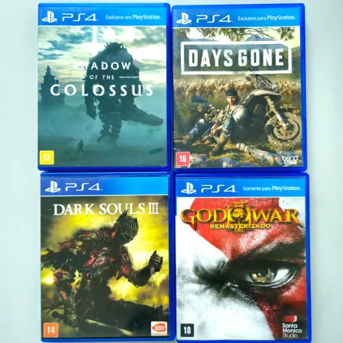 DARK SOULS DAYS GONE GOD OF WAR SHADOW OF THE COLOSSUS PS4