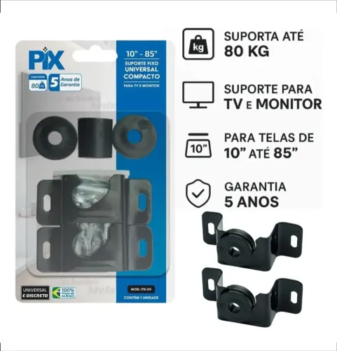 Suporte para tv fixo Universal até 85"