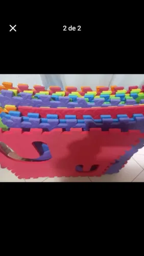 Tapete emborrachado para brincadeiras infantis, kit com 14 peças de 61 centímetros cada 