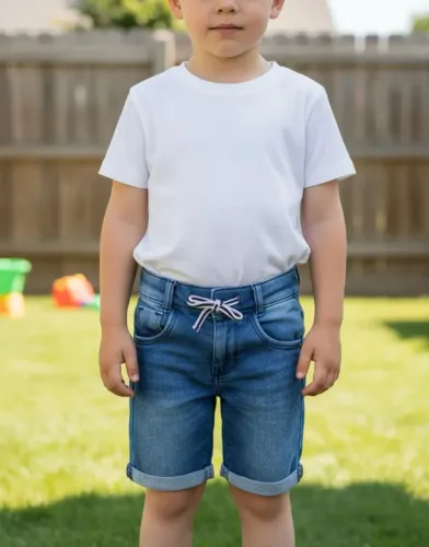 Bermuda Jeans Infantil Denim 1