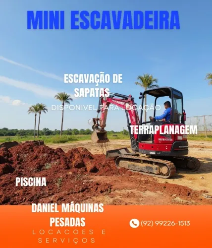 Mini escavadeira Fazer Garagem