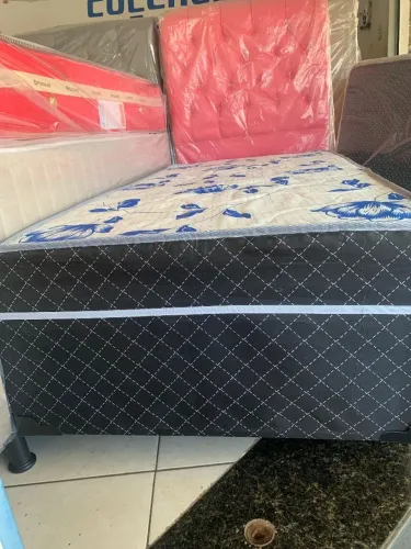 Cama Box com Cabeceira Estofada