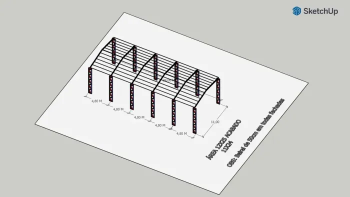 ESTRUTURA METALICA 300M2 
