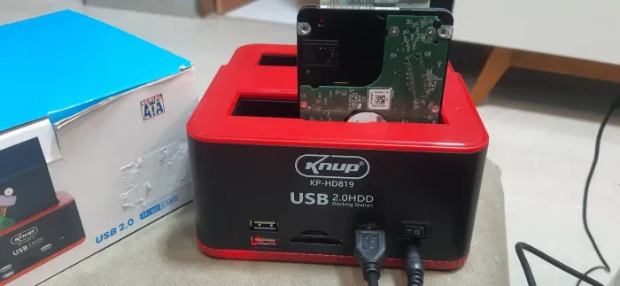 Docking Station USB 2.0 para HD e SD Card - Knup KP-HD819 - já é o menor preço, não vem hd