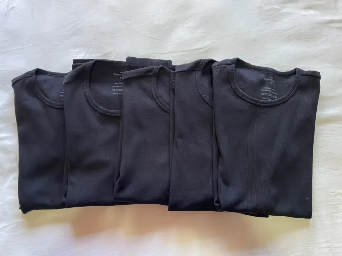Kit 5 camisetas basic.co M canelada slim algodão