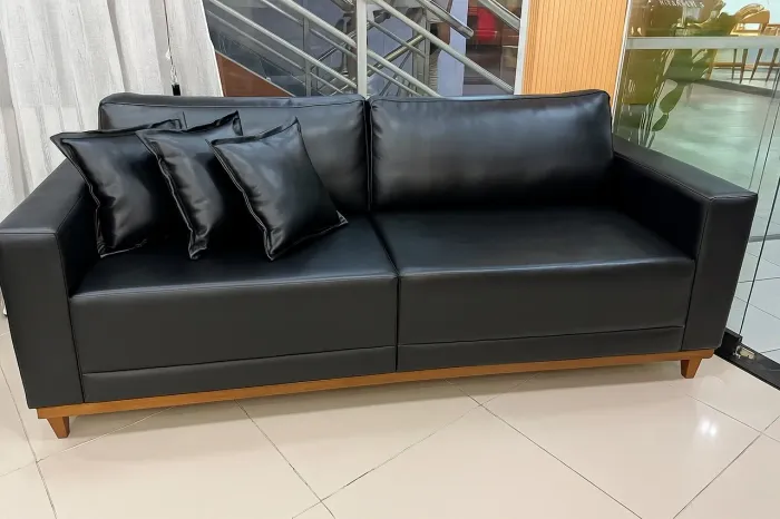 Sofá novo malibu (couro) novo fazemos entregas 