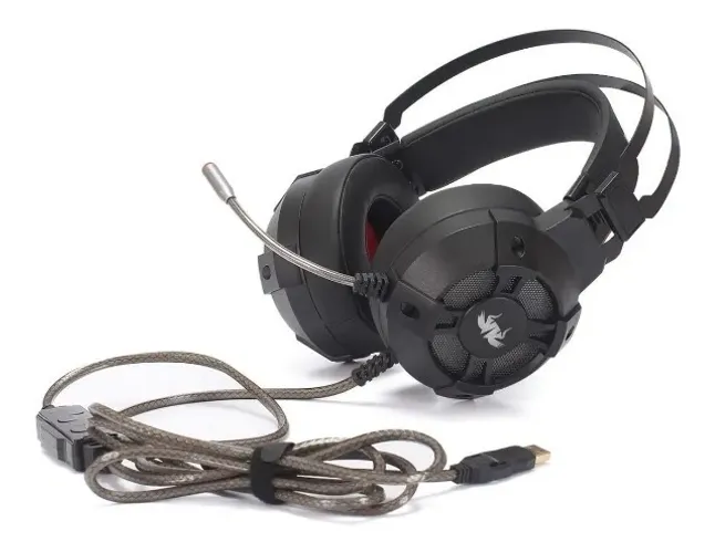 Fone De Ouvido Gamer Knup Kp-446 Led Ps3 Ps4 Notebook Preto