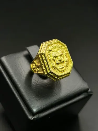 Anel do Leão Moeda Antiga Promoção