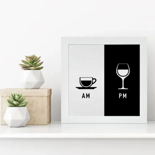 Quadro Decorativo Café e Vinho