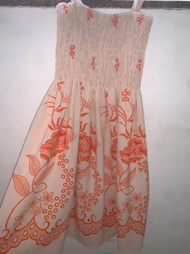 VESTIDO FLORAL LARANJA