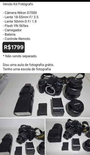 Câmera, Flash, controle remoto