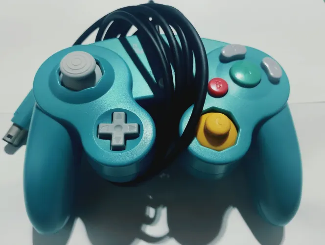 Controle Nintendo Game Cube original turquesa impecável 