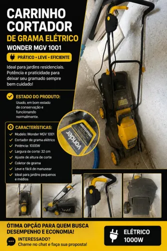 Cortador de grama Vonder Elétrico 