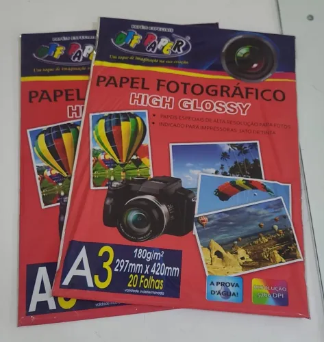 Papel fotográfico A3 e A4