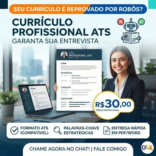 VOU criar um currículo profissional para vc