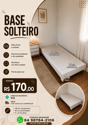 Base cama de solteiro