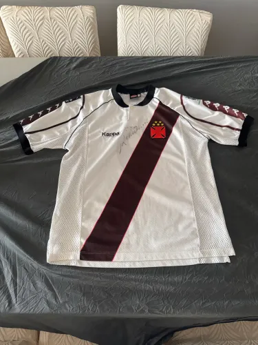 Camisa Vasco 1998 autografada por Roberto Dinamite