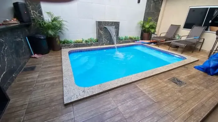 Piscina de fibra 3 metros instalada