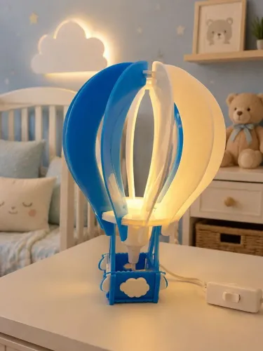 Abajur Infantil Balão Rosa/Azul