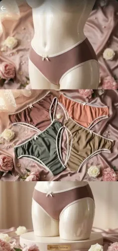 Kit 5 calcinhas tanga básica femenina.