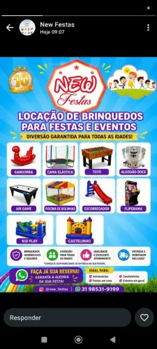 Pula pula, piscina de bolinha e outros brinquedos para locação
