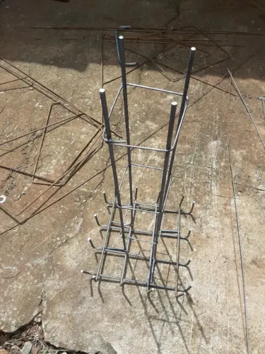 Aranha ou radier 50x50 no ferro 8 para sapata
