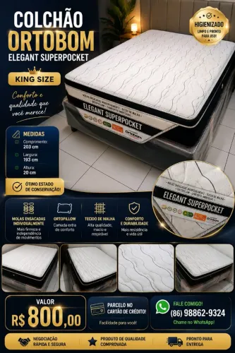 Colchão Ortobom Elegant Superpocket Queen 193x203 - Higienizado