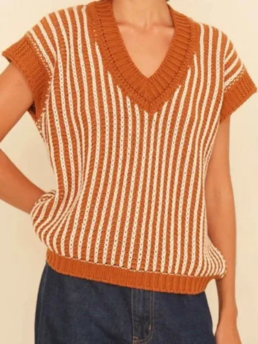 Blusa de tricô lofty style listrada m