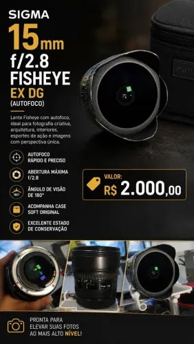 Sigma - 15mm FishEye - Foco automático ( Canon )