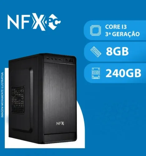 Computador Desktop NFX Intel Core i3 3ª Geração | 8GB RAM | SSD 240GB