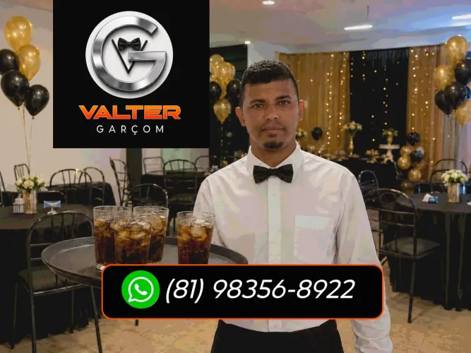 Garçom pra servir aos seus convidados