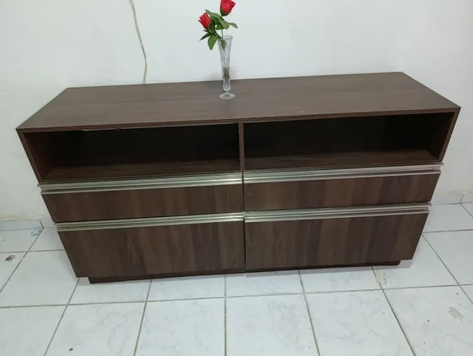 Rack para Sala Moderno Amadeirado 1,46m