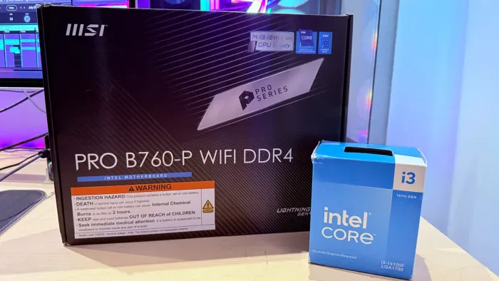 Kit Intel i3 14a geração e placa-mãe msi pro