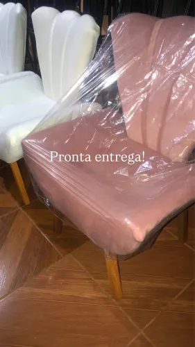 Poltronas suede conchas