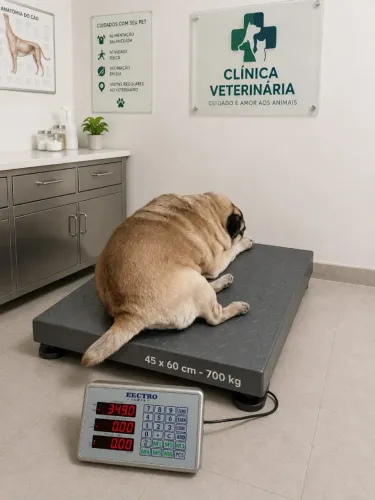 Balança De Plataforma Digital 700kg 45x60 Com Garantia. SUA CLINICA VETERINARIA