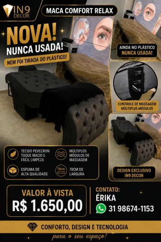 Maca de estética com massageador incluso 
