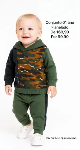 Conjunto Moletom 1 ano - FECHAMOS LOJA FÍSICA