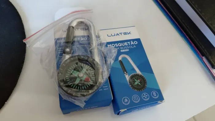 Novo)Mini Bussola Militar Trilha Alumínio Camping e Mosquete