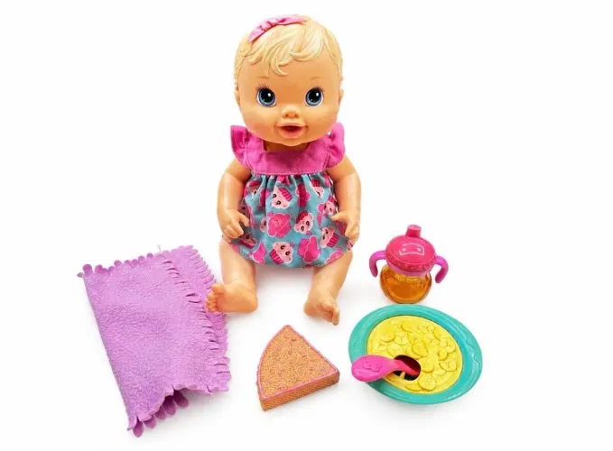 boneca baby alive loira + acessórios
