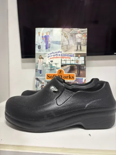 Sapato Soft Works Profissional Antiderrapante - Preto