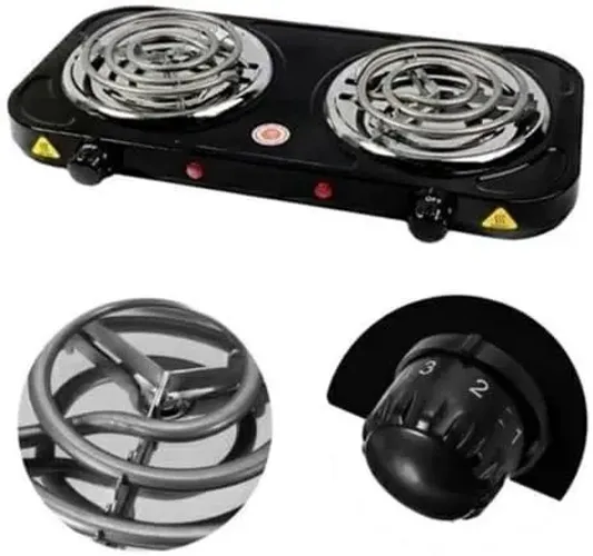 Fogão Fogareiro Elétrico Portátil 2 Bocas 2000w 110v Potente
