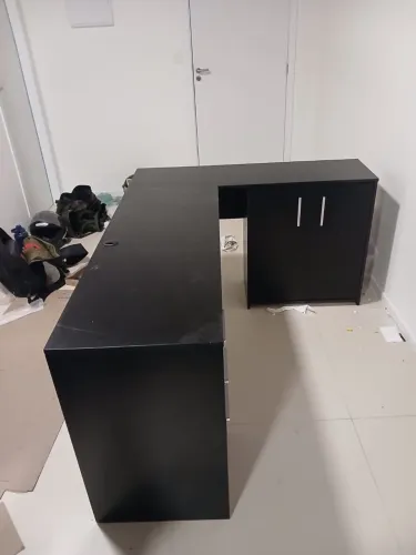 Mesa office 2 gavetas 2 portas 100% MDF disponível