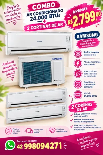 Ar condicionado e cortina de ar am ótimo estado!
