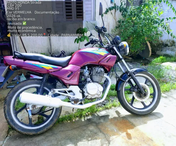 Moto Honda Strada 200 cilindradas,com procedência.