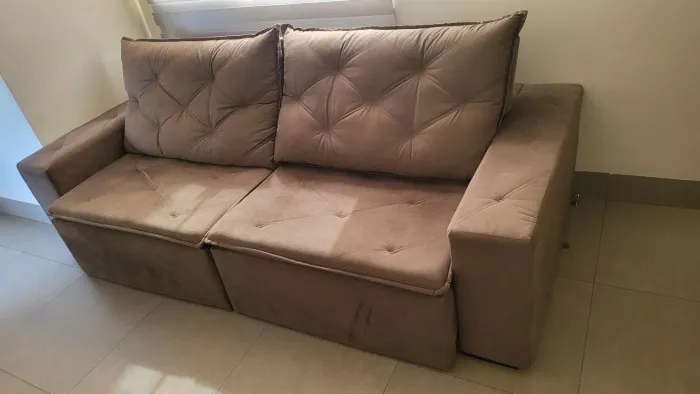 Sofá Estofart retrátil e reclinável 2,50mts seminovo