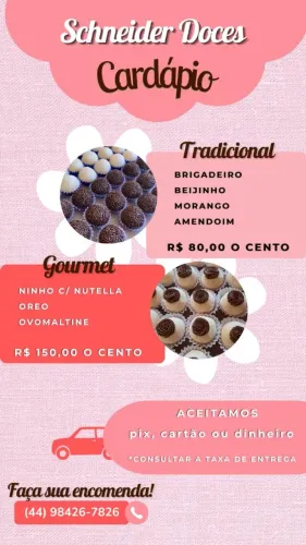 Docinhos para aniversários.