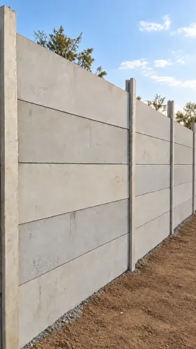 Muro pré-moldado liso reforçado - fornecimento sem instalação - R$ 144,00/m² à vista