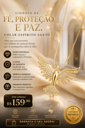 Colar Espírito Santo com Zirconias